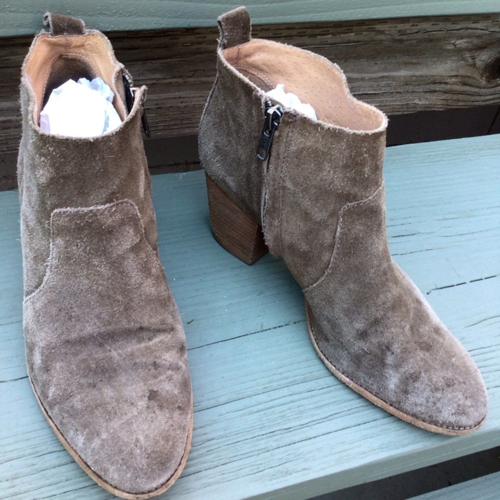 Madewell Women Genuin Leather Brown Booties , Ankle Boots